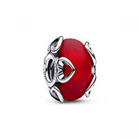 Pandora muránói üveg szívekkel charm - 792497C01