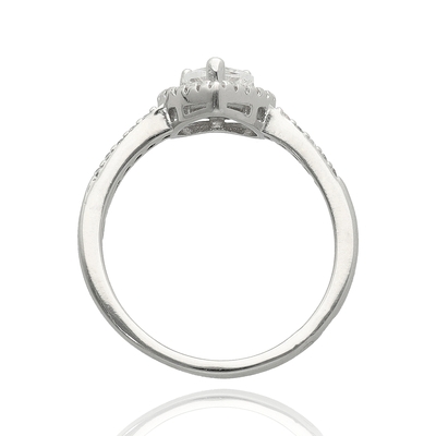 Ezüst szív gyűrű 54-es méret (01101-60-54)