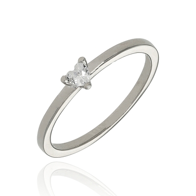 Ezüst szív gyűrű 52-es méret (01101-87-52)