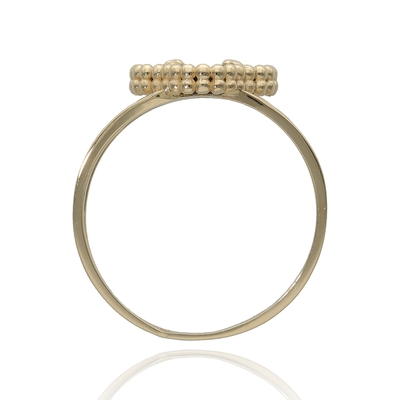 Arany lóhere gyűrű 60-as méret (01S221-ONIX-60)