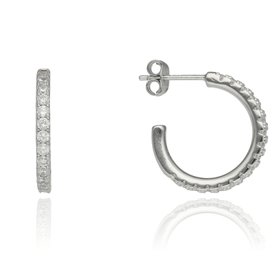 Ezüst karika fülbevaló (02107-11)