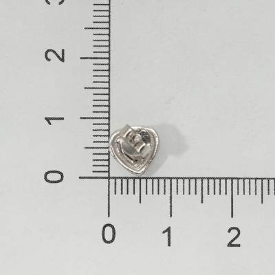 Ezüst szív fülbevaló (02107-251)