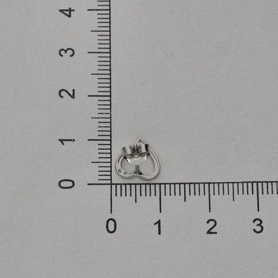 Ezüst szív fülbevaló (02107-253)