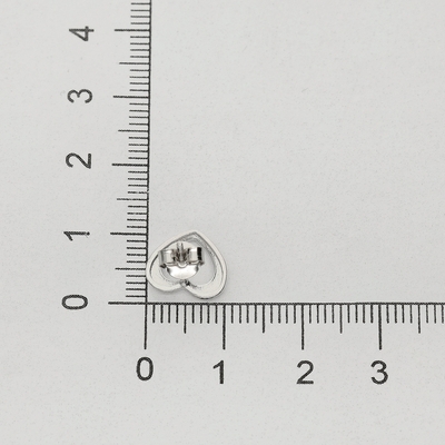 Ezüst szív fülbevaló (02107-254)