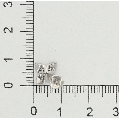 Ezüst virág fülbevaló (02107-265)