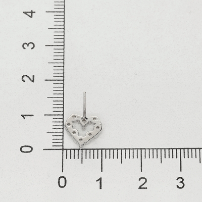 Ezüst szív fülbevaló (02107-275)