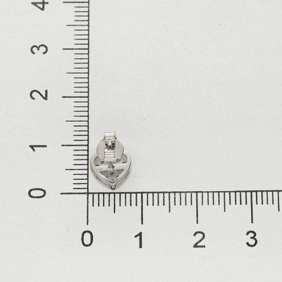 Ezüst szív fülbevaló (02107-277)