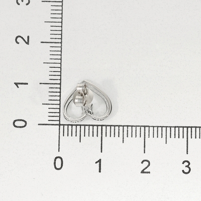 Ezüst szív fülbevaló (02107-294)