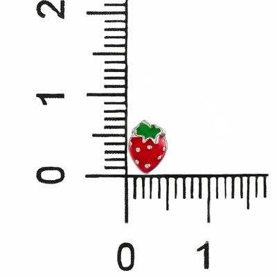 Ezüst gyerek eper fülbevaló (02107-332)