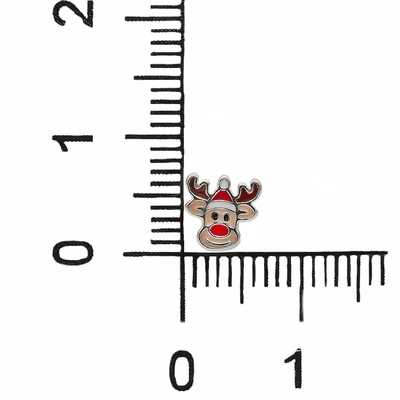 Ezüst gyerek rénszarvas fülbevaló (02107-336)