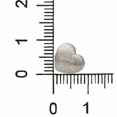 Ezüst szív fülbevaló (02107-339)