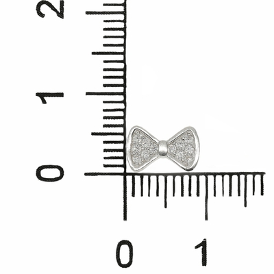 Ezüst gyerek masni fülbevaló (02107-341)