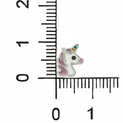 Ezüst gyerek unikornis fülbevaló (02107-346)
