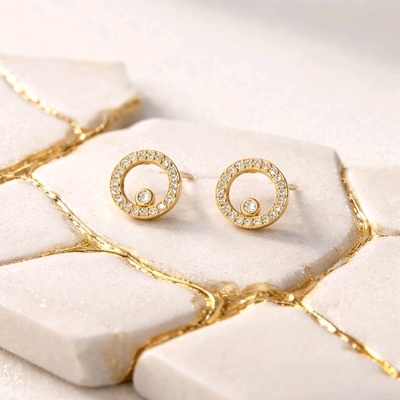 Ezüst kör fülbevaló (02107-349)