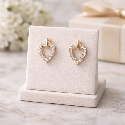 Ezüst levél fülbevaló (02107-351)