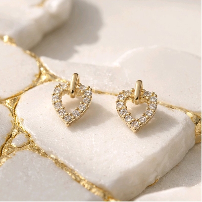 Ezüst levél fülbevaló (02107-351)