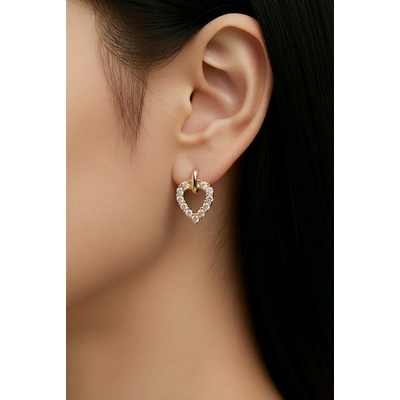 Ezüst levél fülbevaló (02107-351)