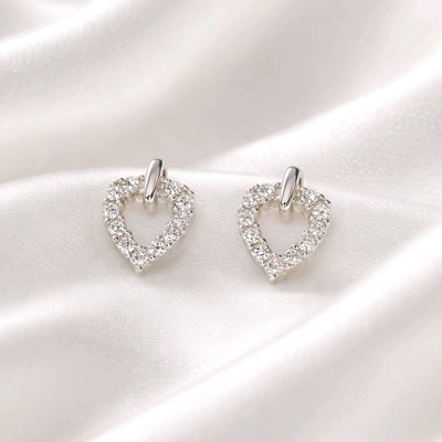 Ezüst levél fülbevaló (02107-352)