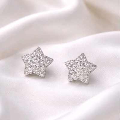 Ezüst gyerek csillag fülbevaló (02107-353)