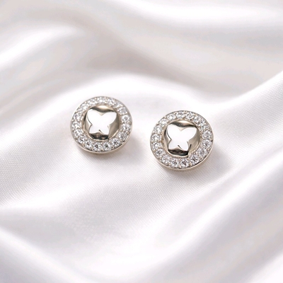 Ezüst kör fülbevaló (02107-354)