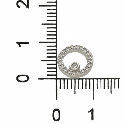 Ezüst kör fülbevaló (02107-356)