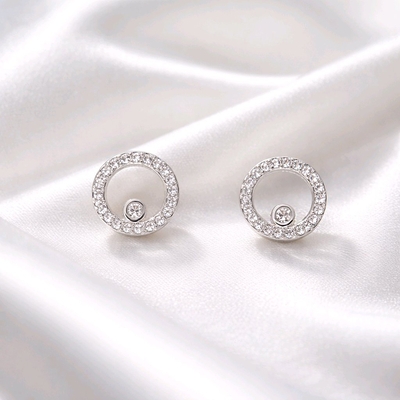 Ezüst kör fülbevaló (02107-356)