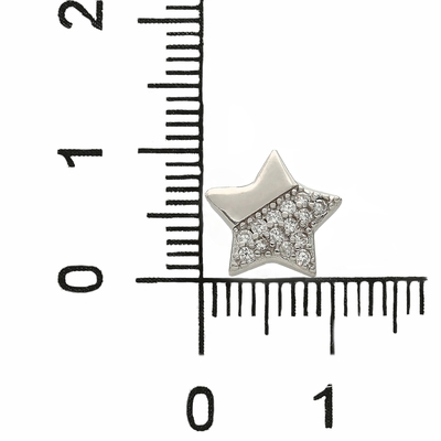 Ezüst csillag fülbevaló (02107-357)