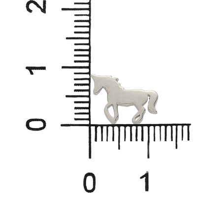 Ezüst ló fülbevaló (02107-358)