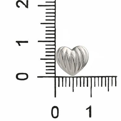 Ezüst szív fülbevaló (02107-360)