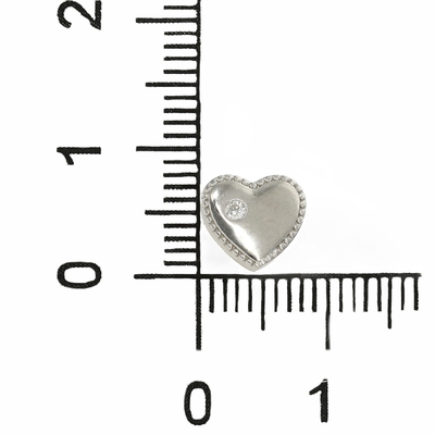 Ezüst szív fülbevaló (02107-361)