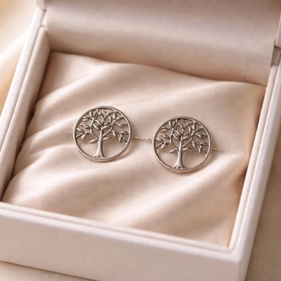 Ezüst Életfa fülbevaló (02107-363)