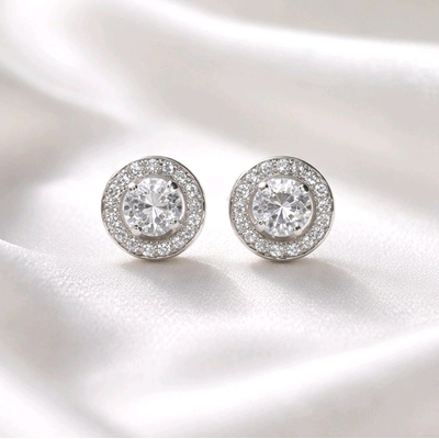 Ezüst kör fülbevaló (02107-364)