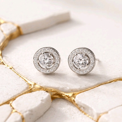 Ezüst kör fülbevaló (02107-364)