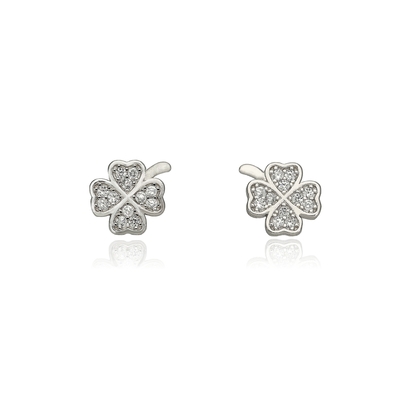 Ezüst lóhere fülbevaló (02107-91)