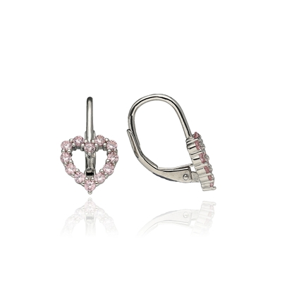 Ezüst szív fülbevaló (02108-102)