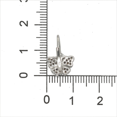 Ezüst pillangó fülbevaló (02108-119)