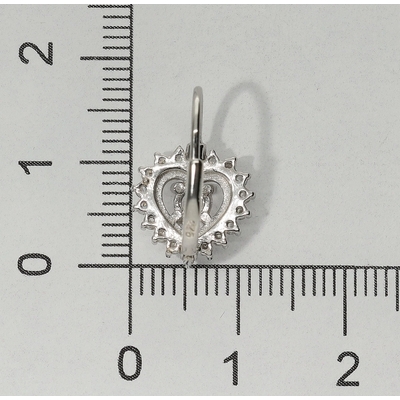 Ezüst szív fülbevaló (02108-120)