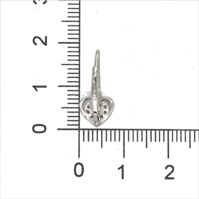 Ezüst szív fülbevaló (02108-121)