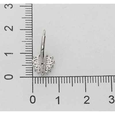 Ezüst szív fülbevaló (02108-122)