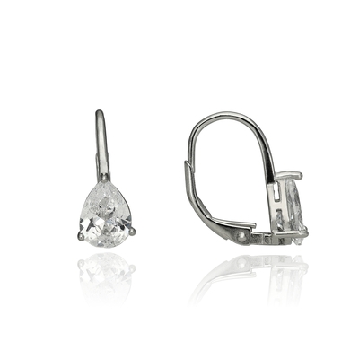 Ezüst szív fülbevaló (02108-51)