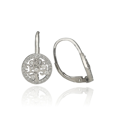 Ezüst Életfa fülbevaló (02108-83)