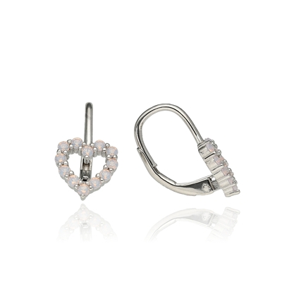 Ezüst szív fülbevaló (02108-95)