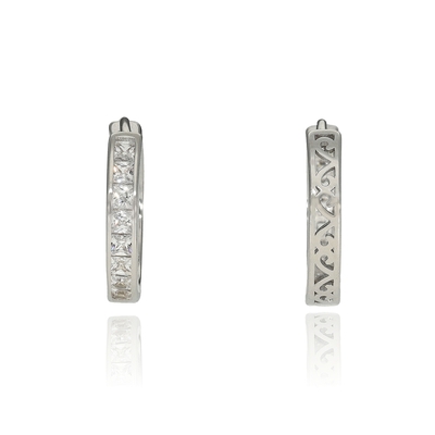 Ezüst karika fülbevaló (02114-13)