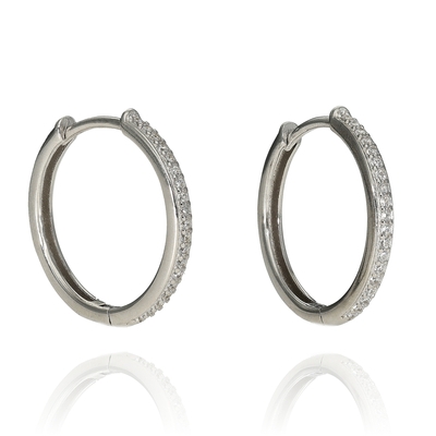 Ezüst karika fülbevaló (02114-14)