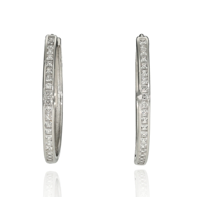 Ezüst karika fülbevaló (02114-15)