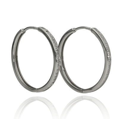 Ezüst karika fülbevaló (02114-15)