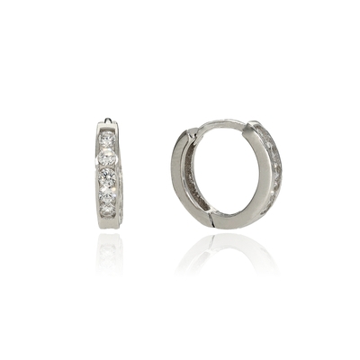 Ezüst karika fülbevaló (02114-23)