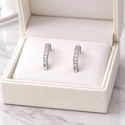 Ezüst karika fülbevaló (02114-33)