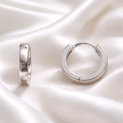 Ezüst karika fülbevaló (02114-34)