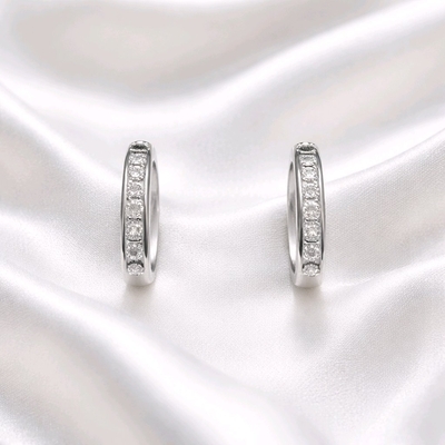 Ezüst karika fülbevaló (02114-35)